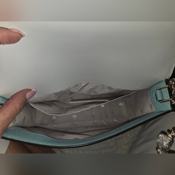 Kate Spade Blue And White Crossbody Bag With Matching Card Wallet. NWOT - Picture 5 of 7